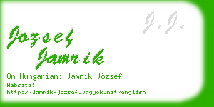 jozsef jamrik business card